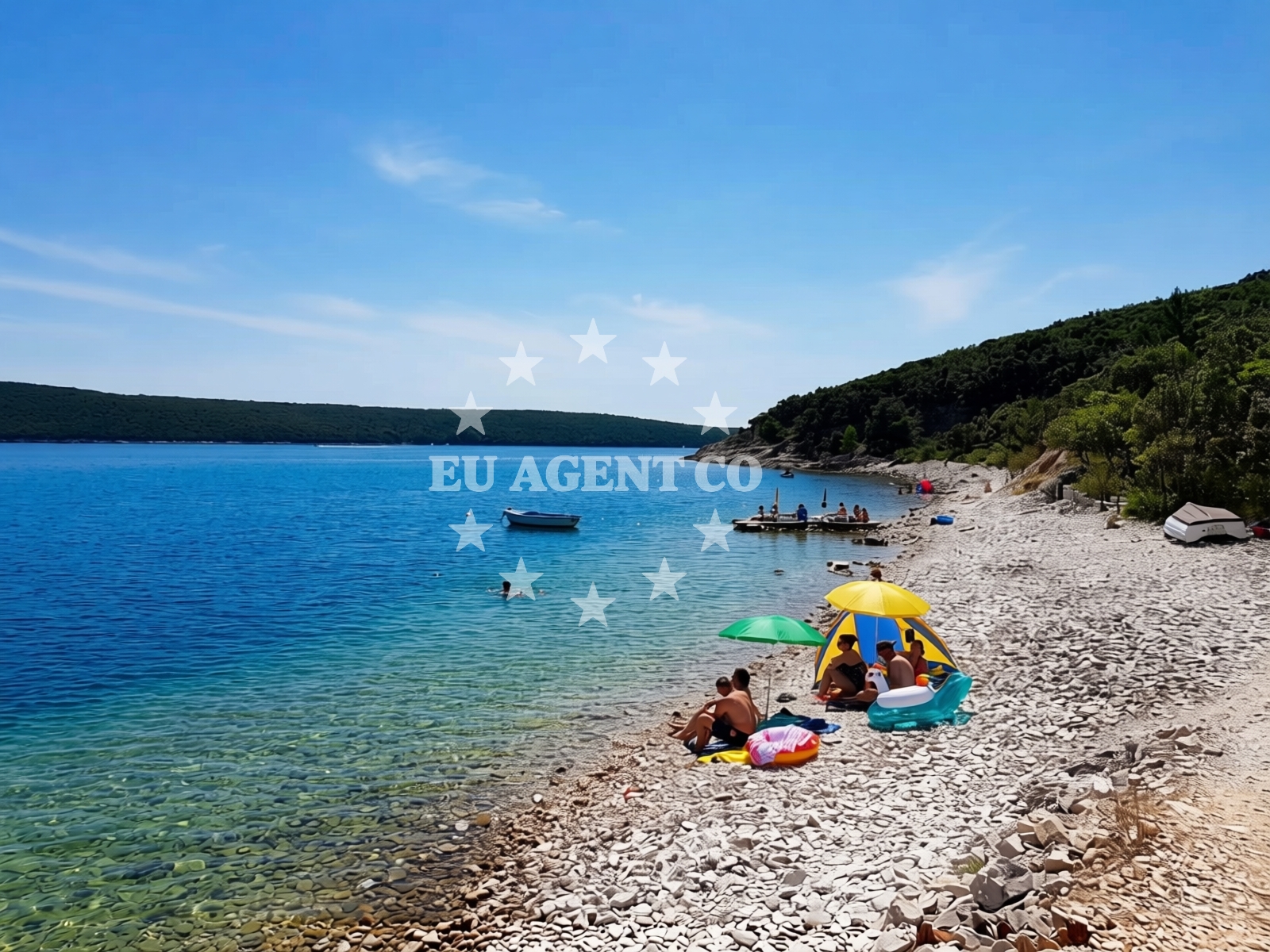 Overview of Kalavojna beach in Luka Krnica b.b., Krnica