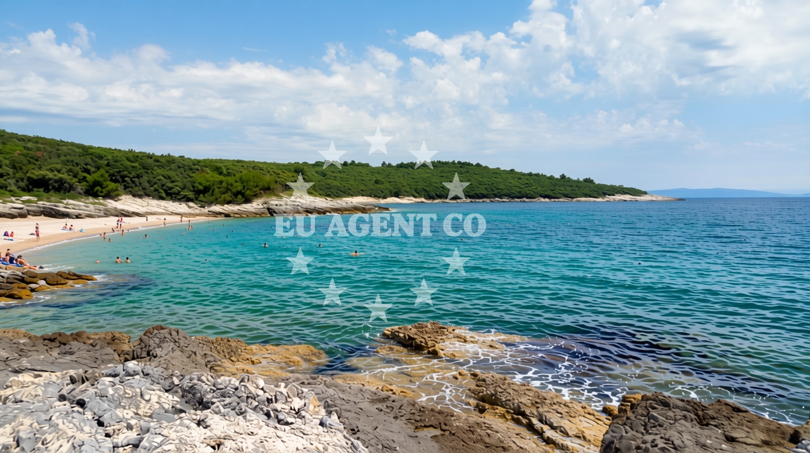 Shoreline and swimming area at Kale beach in Ulica Tromba Giuseppe 68b, Šišan