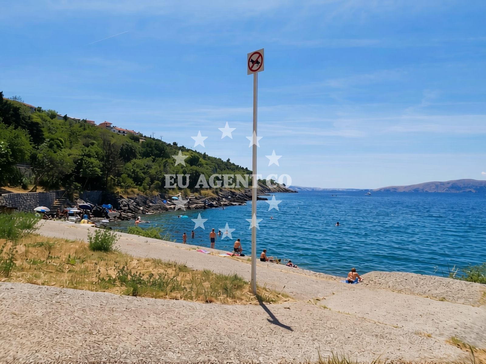 Sea and coastal view of Kalic Beach in Zakosa 23 Sveti Juraj, Sveti Juraj