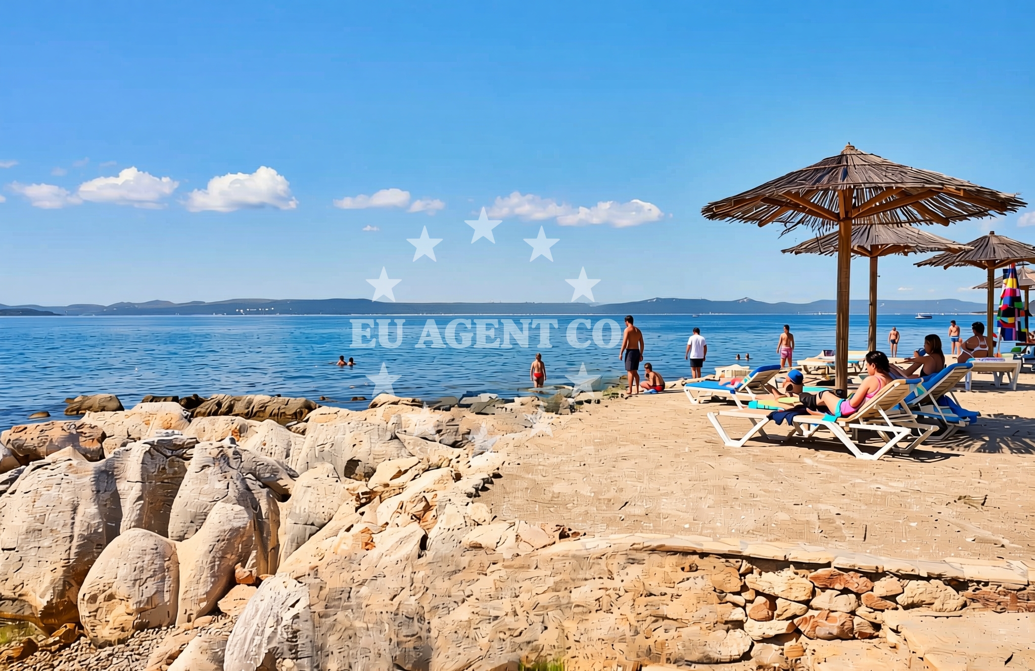 Overview of Kalješina, Ugljan (Ugljan) Beach in Kalješina
