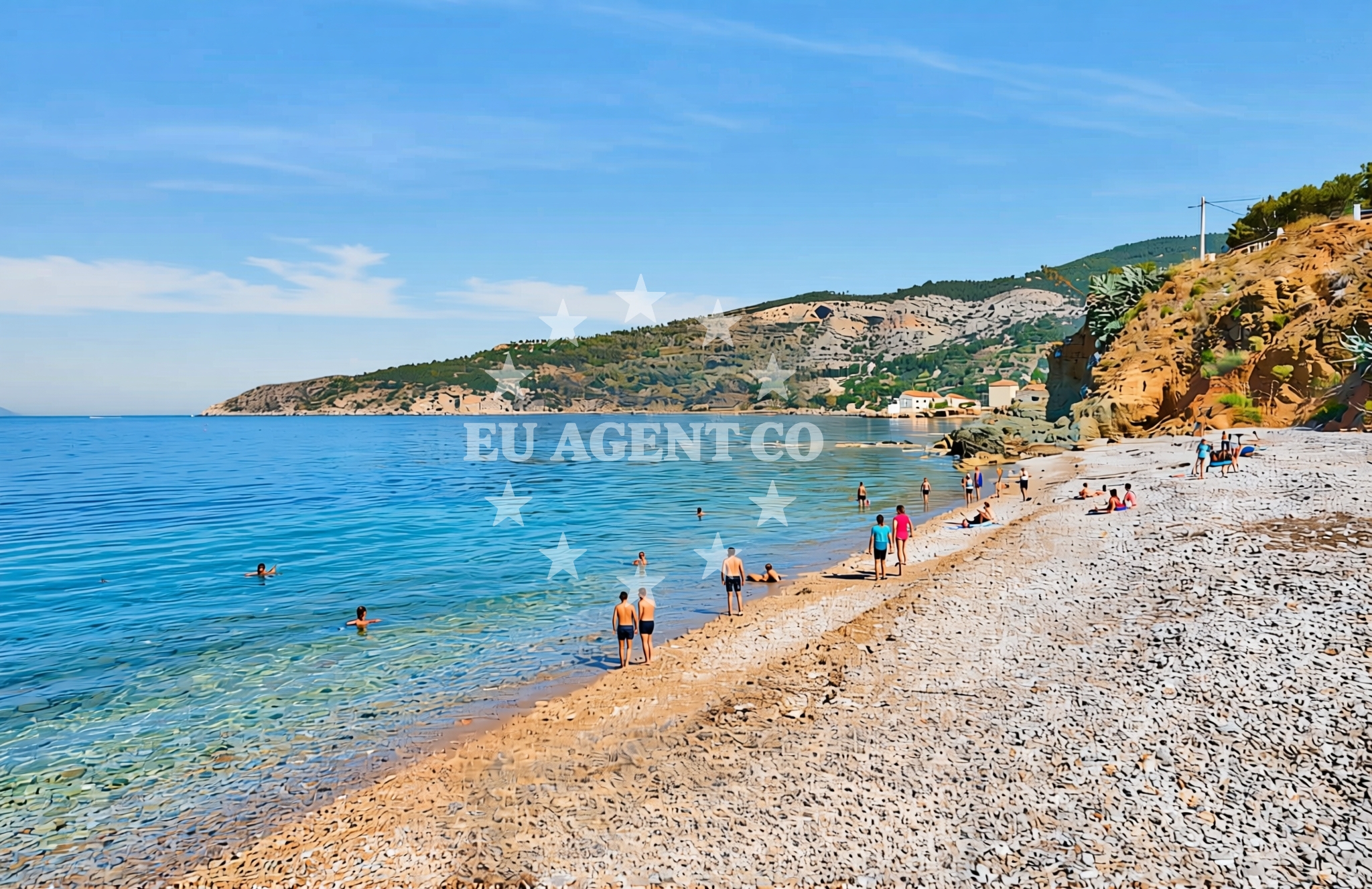 Additional view of Kamenica beach in Gurnji put 37, Komiža