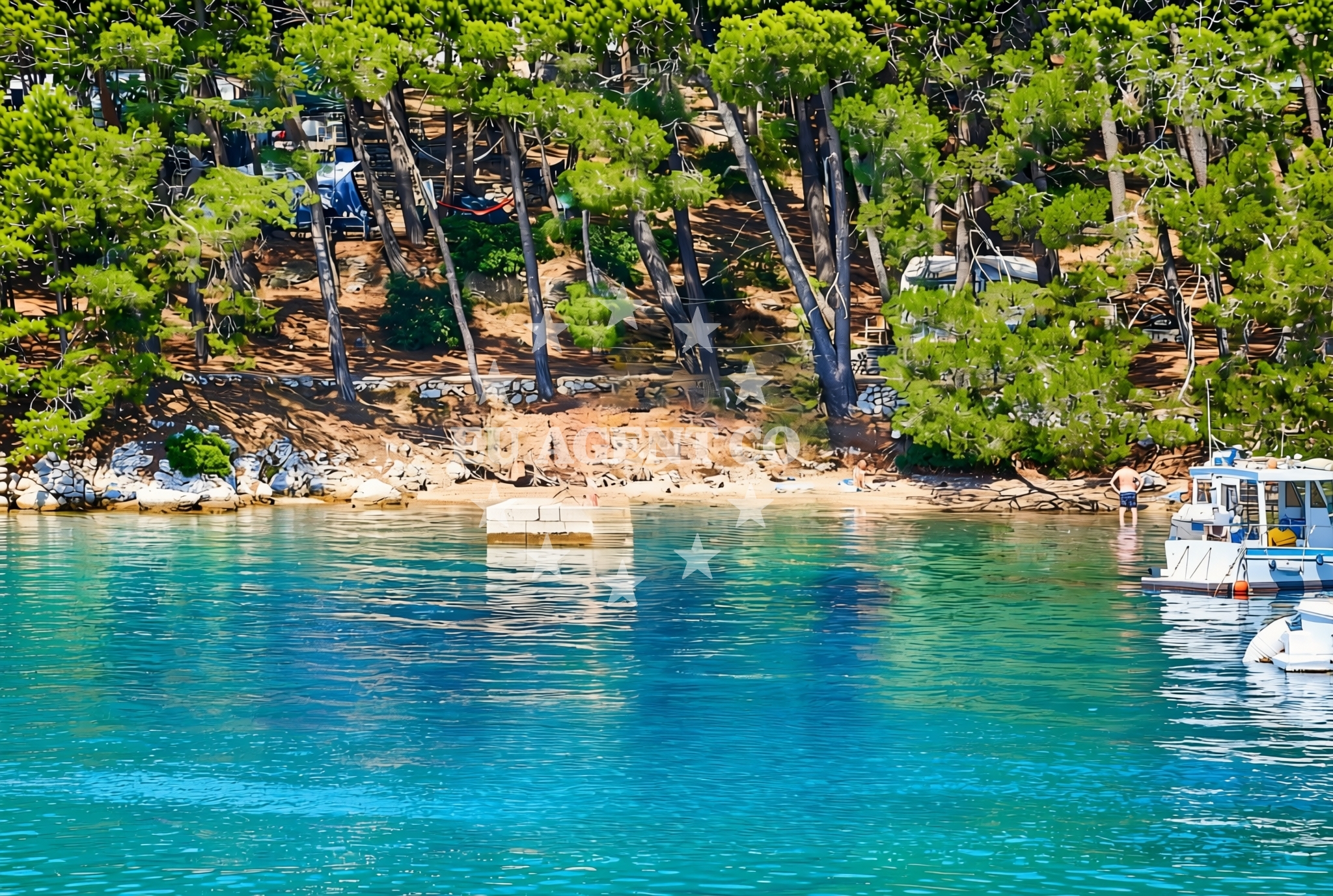 Additional view of Kamp Bijar istok, Osor (Cres) Beach in Kamp Bijar istok