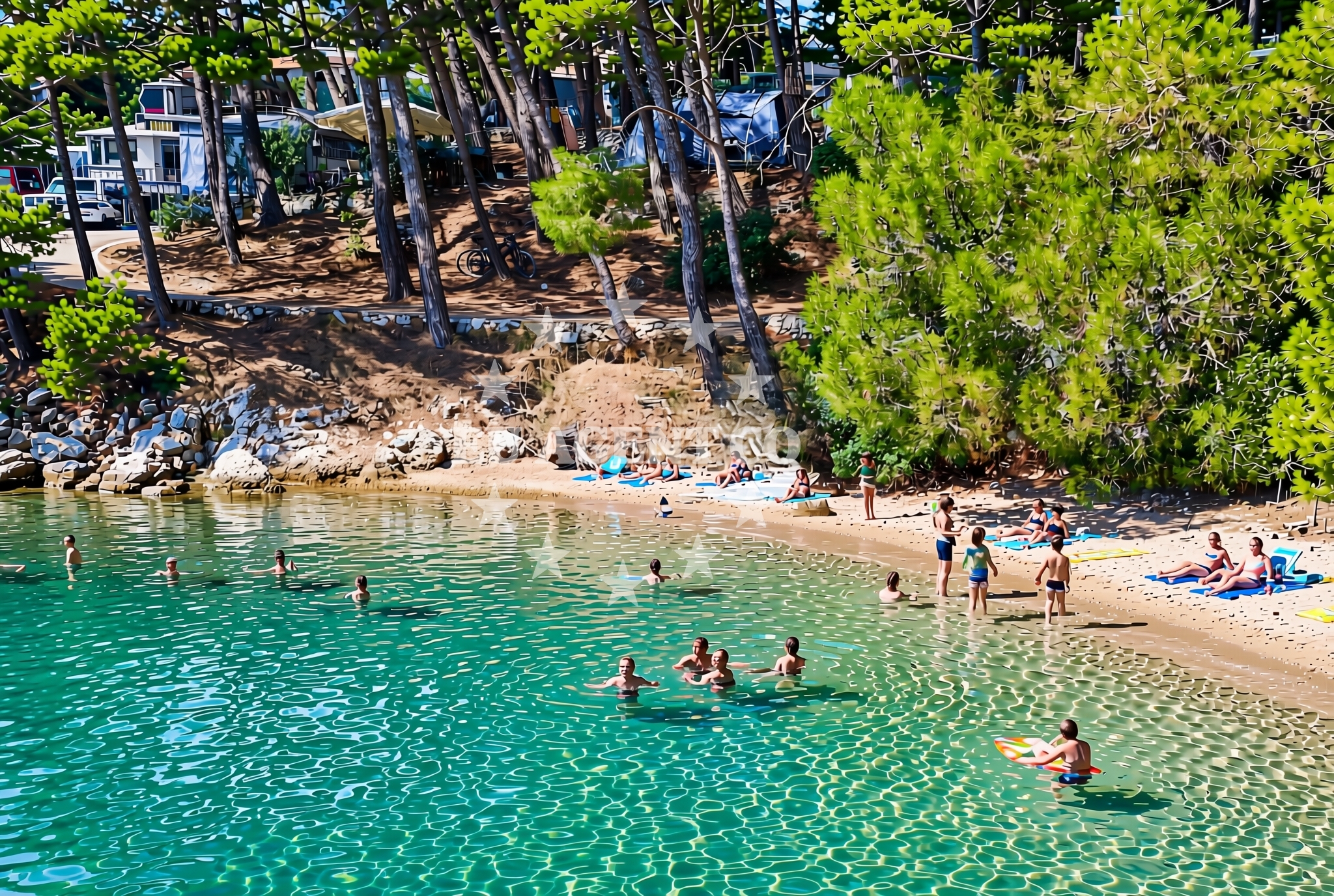 Additional view of Kamp Bijar istok, Osor (Cres) Beach in Kamp Bijar istok