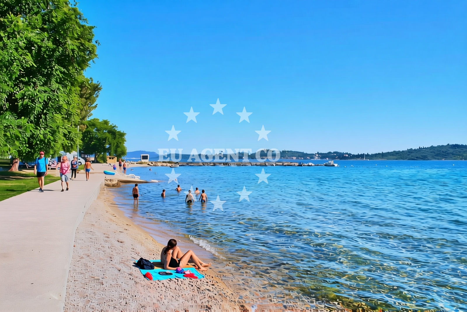 Overview of Kamp Imperial, Vodice Beach in Kamp Imperial