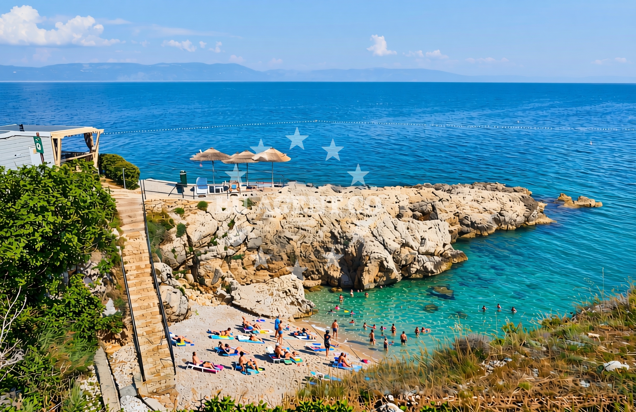 Additional view of Kamp istok (dog beach), Sveta Marina Beach in Kamp istok (plaža za pse)