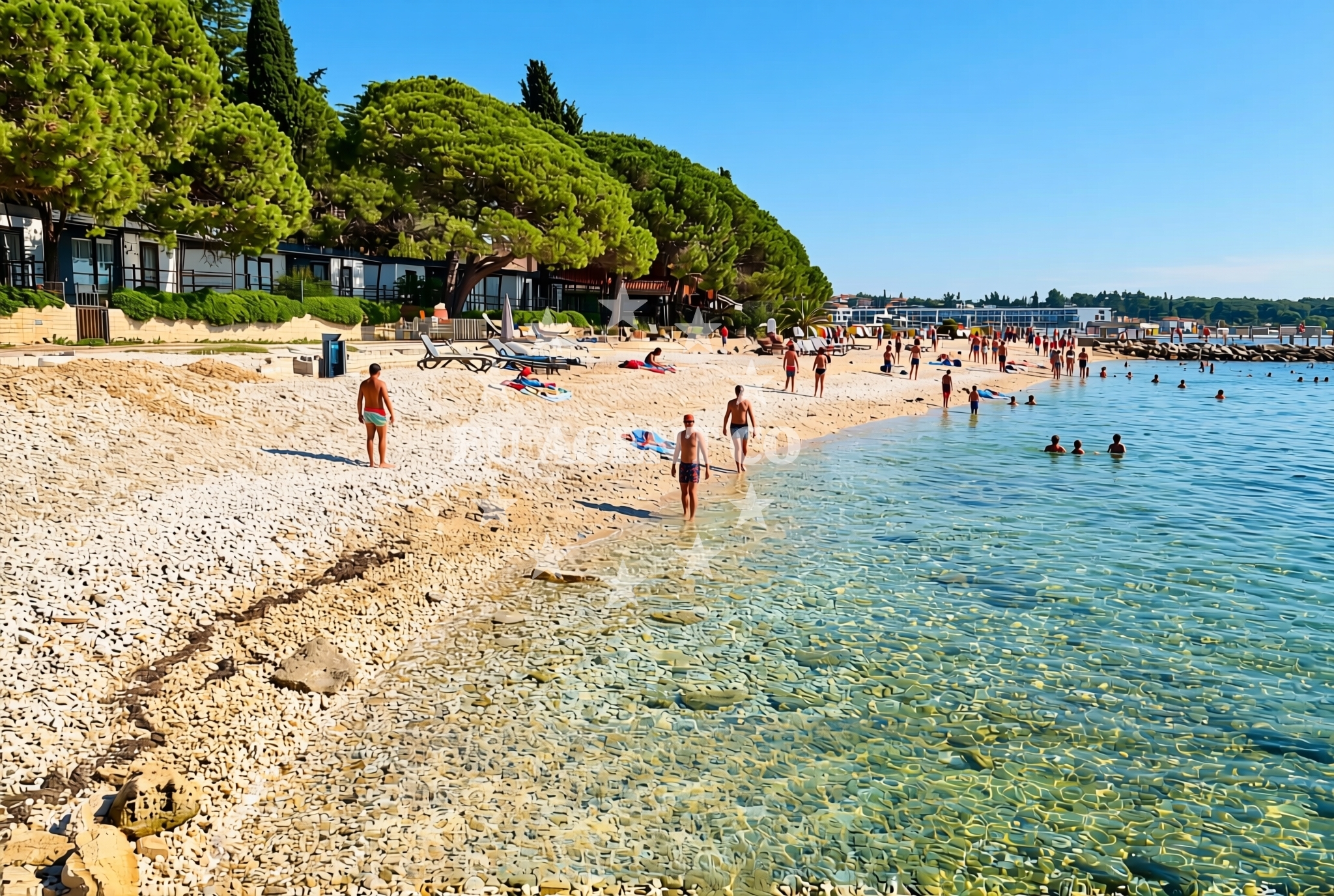 Overview of Kamp Materada, Poreč Beach in Kamp Materada