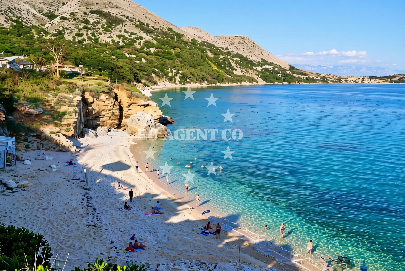 Overview of Kamp Škrila sredina, Stara Baška (Krk) Beach in Kamp Škrila sredina