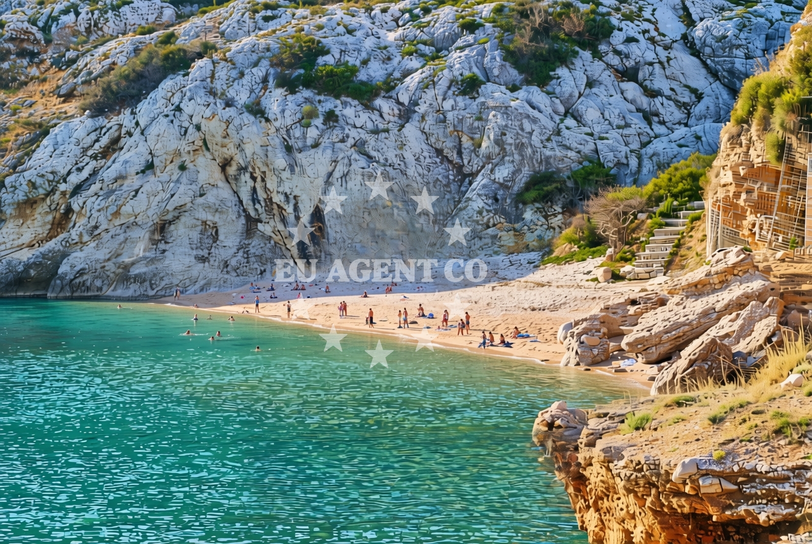 Sea and coastal view of Kamp Škrila zapad, Stara Baška (Krk) Beach in Kamp Škrila zapad