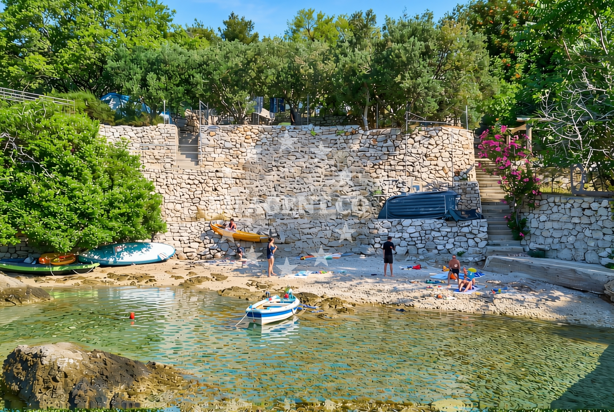 Overview of Kamp, Žuljana Beach in Kamp