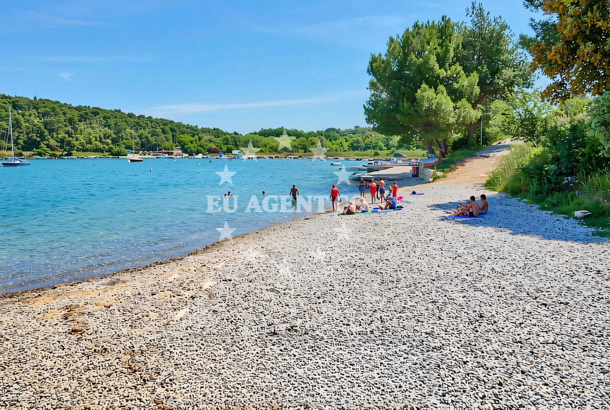 Overview of Kanalić, Banjole Beach in Kanalić