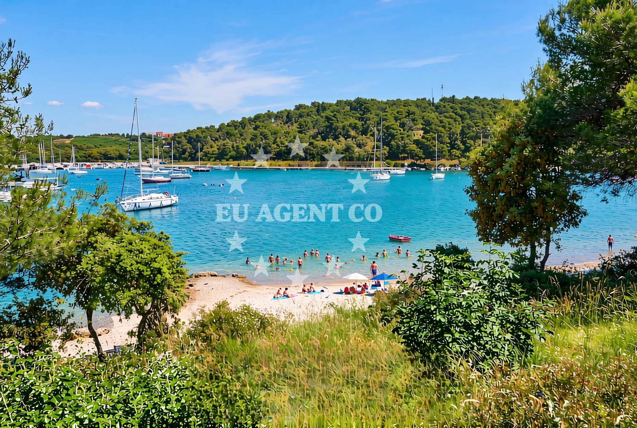 Beach facilities and surroundings at Kanalić, Banjole Beach in Kanalić