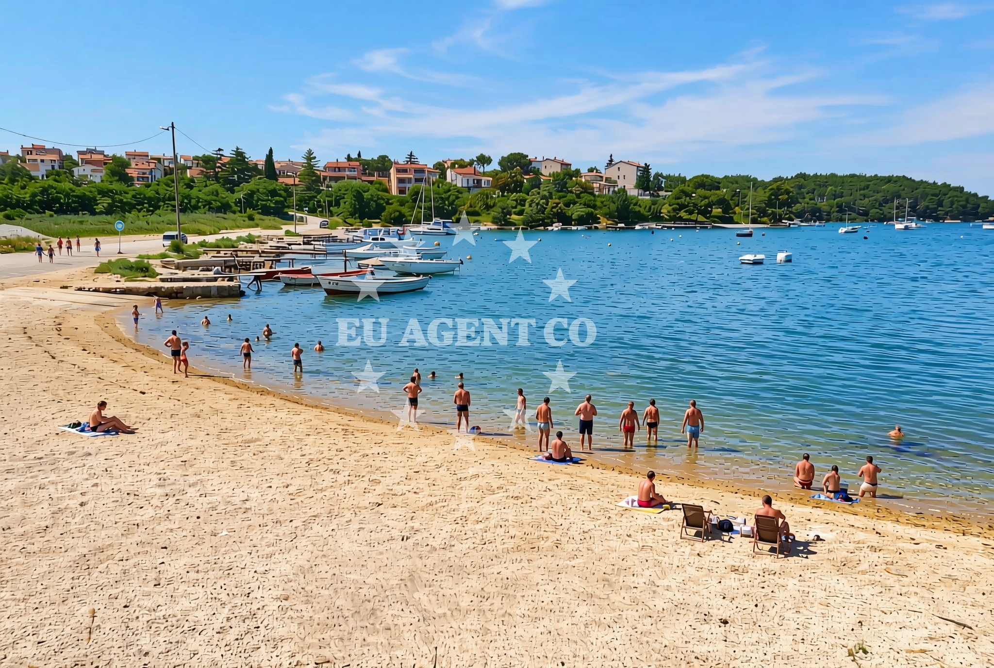 Sea and coastal view of Kanalić (dog beach), Vinkuran Beach in Kanalić (plaža za pse)