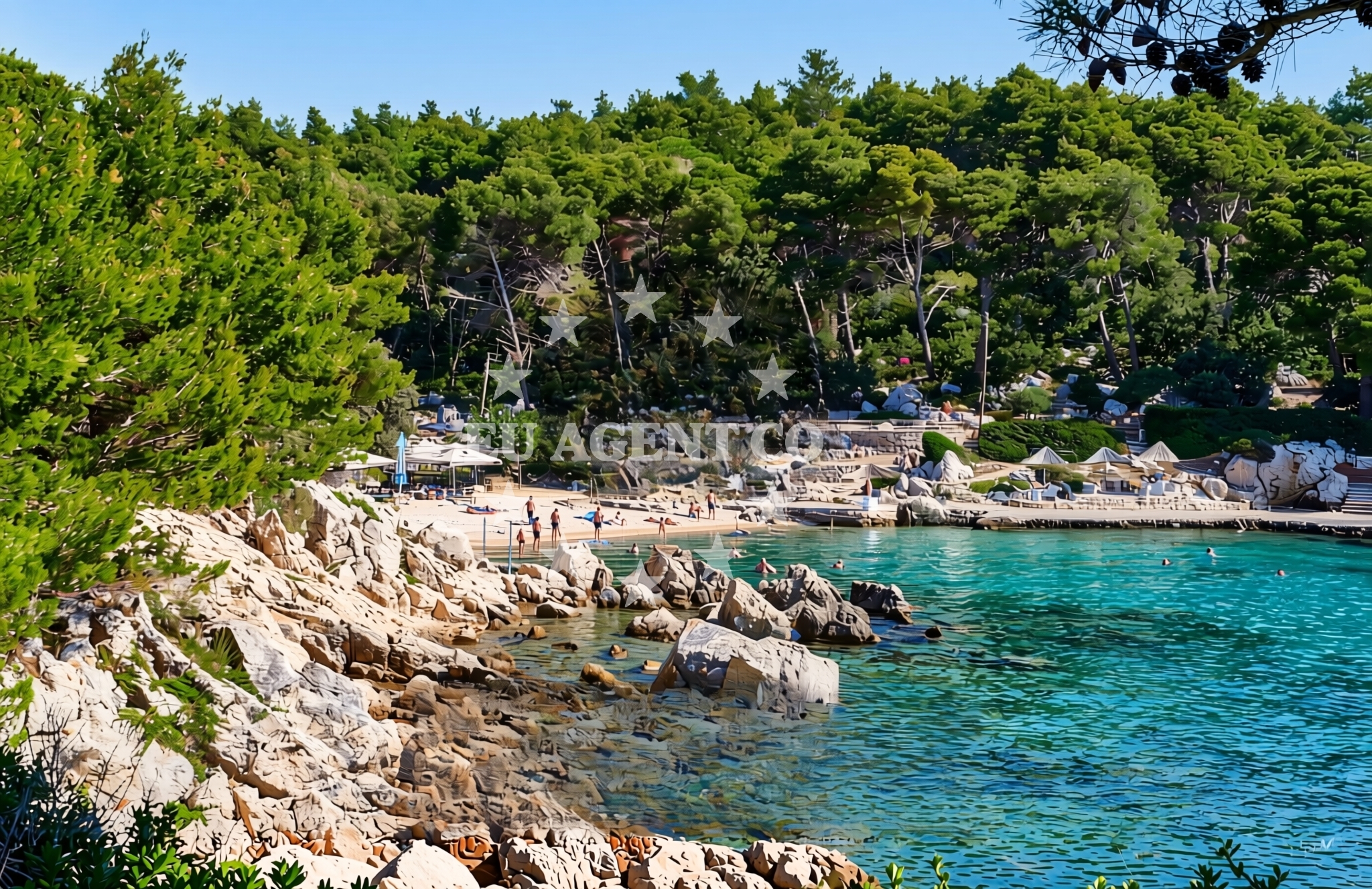 Additional view of Kandarola beach in KAMPOR 68 B,E,F,G Apartments, Rab
