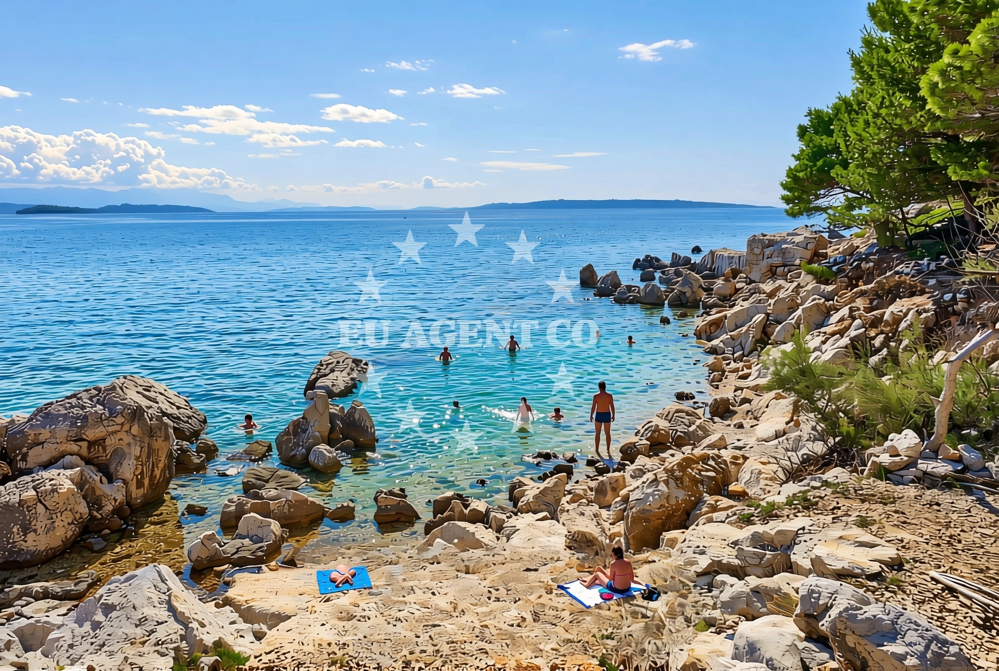 Additional view of Kandarola beach in KAMPOR 68 B,E,F,G Apartments, Rab