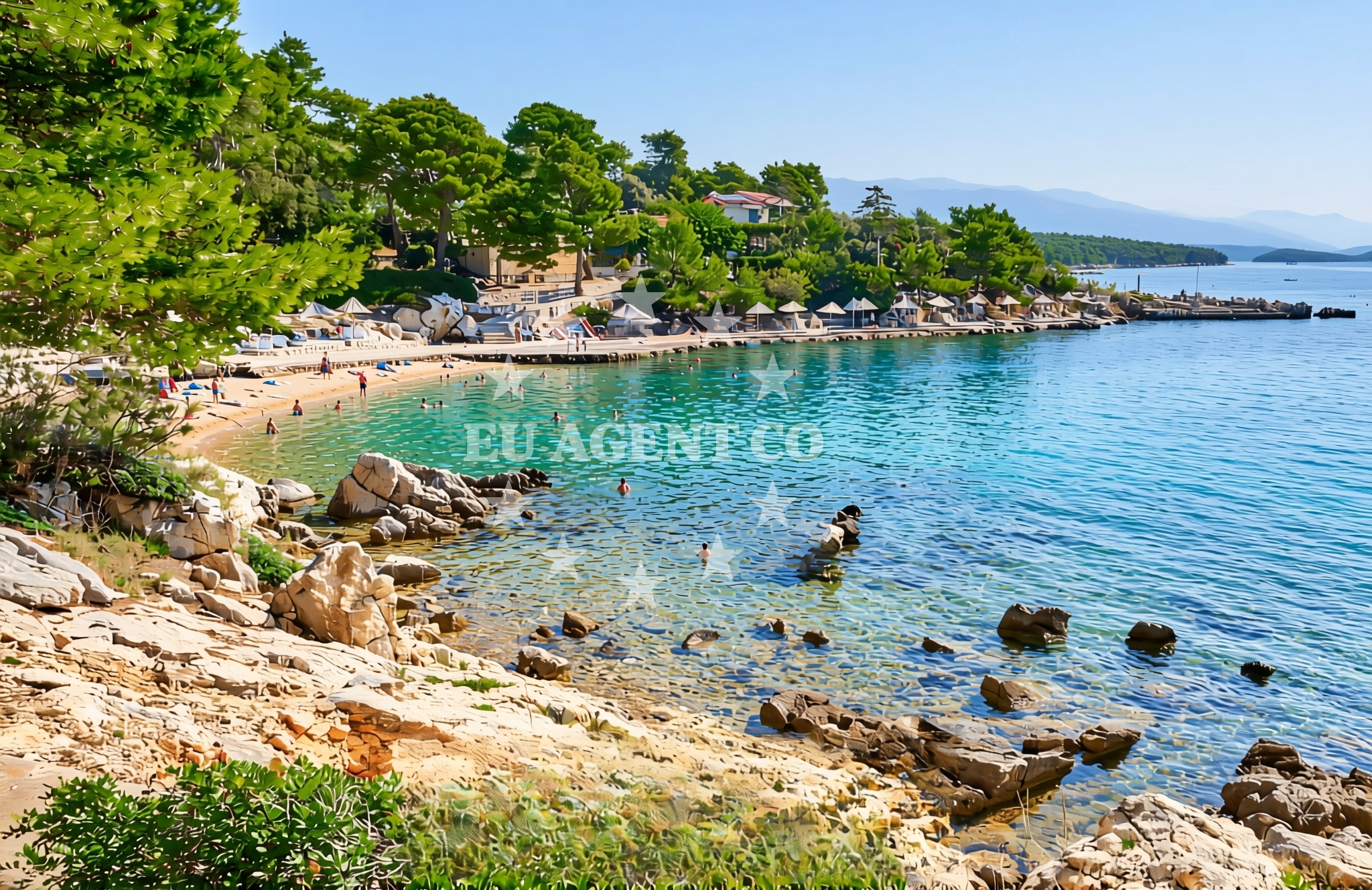 Additional view of Kandarola beach in KAMPOR 68 B,E,F,G Apartments, Rab