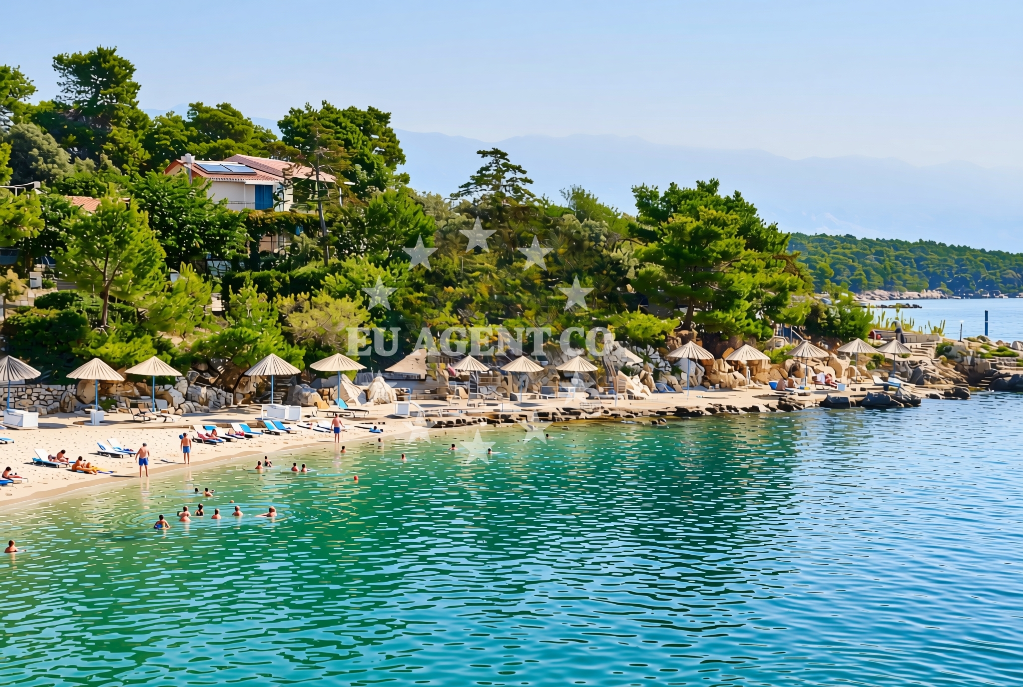 Additional view of Kandarola beach in KAMPOR 68 B,E,F,G Apartments, Rab