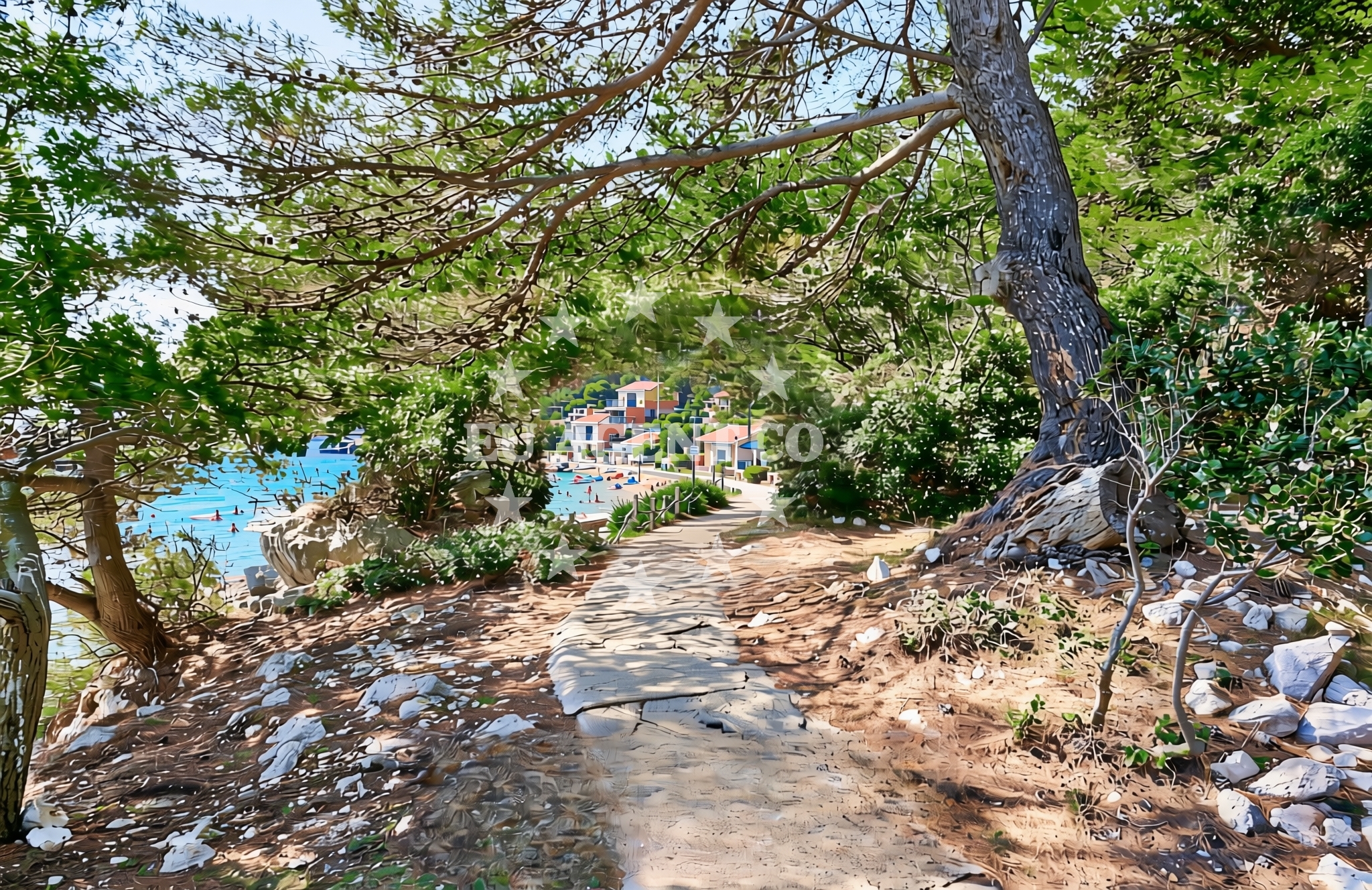 Additional view of Kandarola beach in KAMPOR 68 B,E,F,G Apartments, Rab