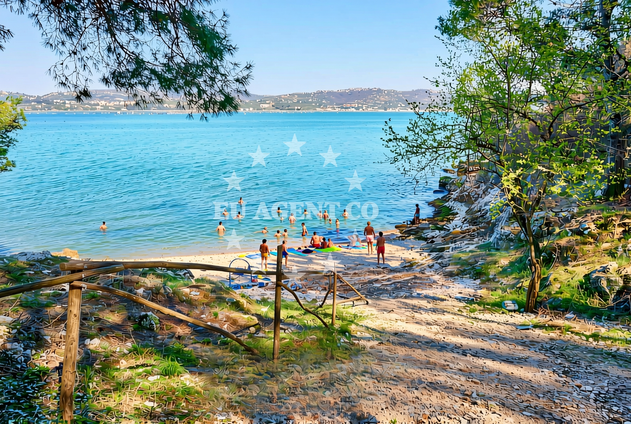 Overview of Kanegra istok (dog beach), Kanegra Beach in Kanegra istok (plaža za pse)