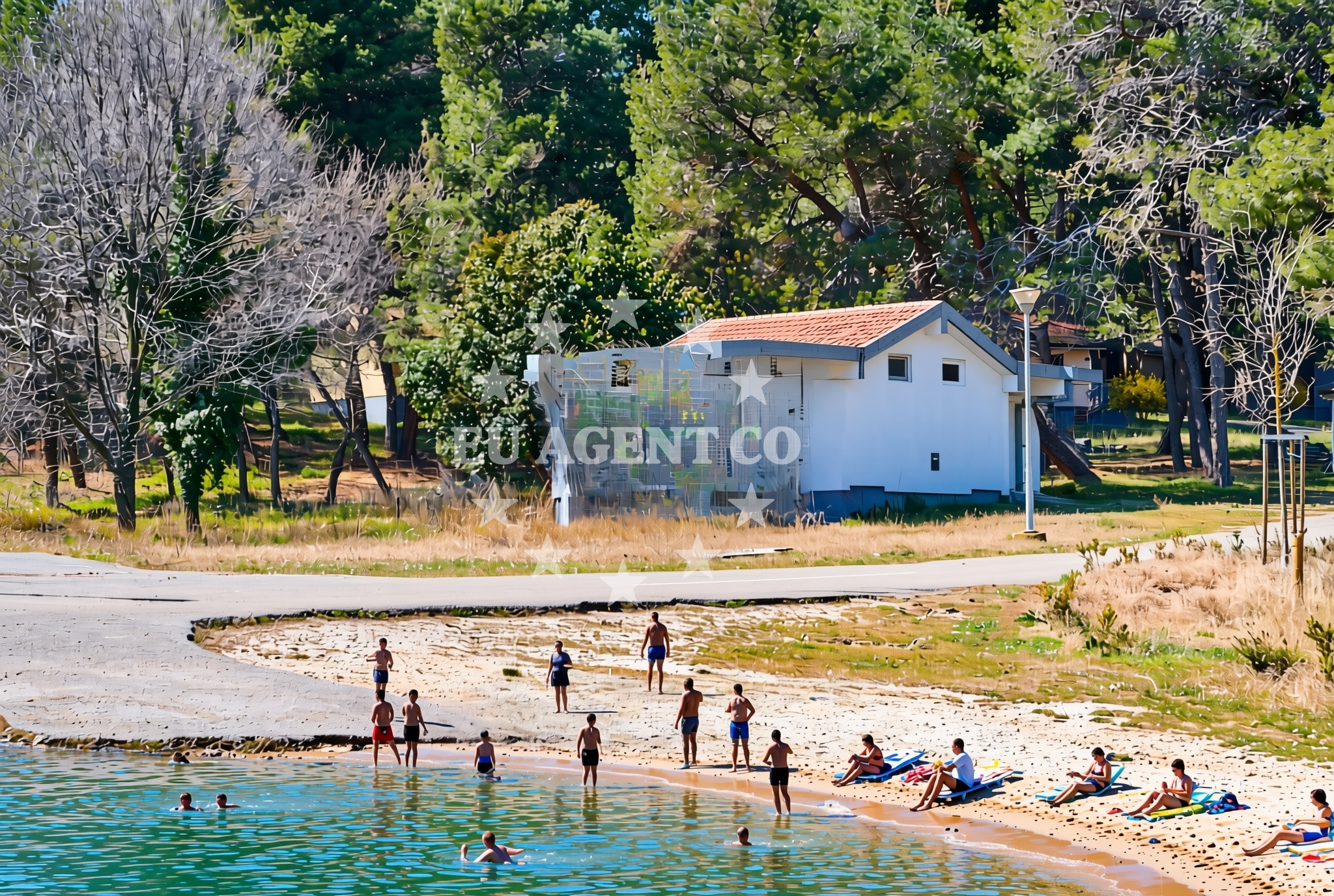 Beach facilities and surroundings at Kanegra istok (dog beach), Kanegra Beach in Kanegra istok (plaža za pse)