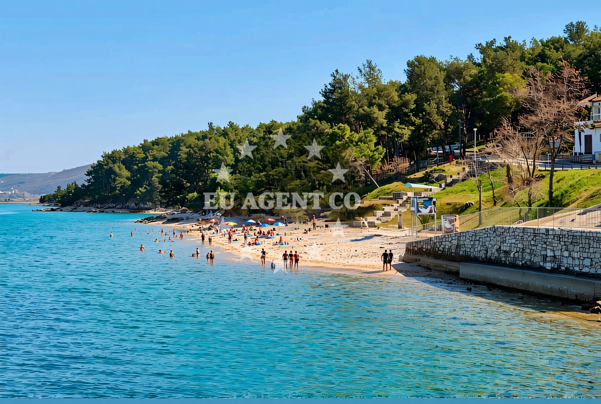 Overview of Kanegra sredina, Kanegra Beach in Kanegra sredina