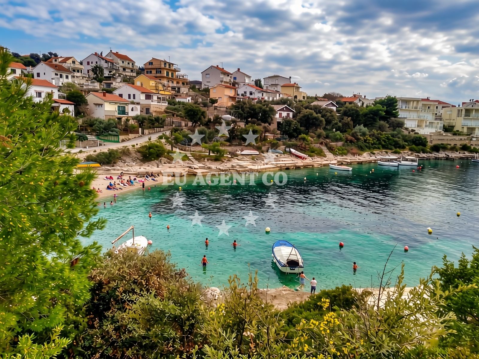 Sea and coastal view of Kanica beach in Kanica 213 A, Zaglavice