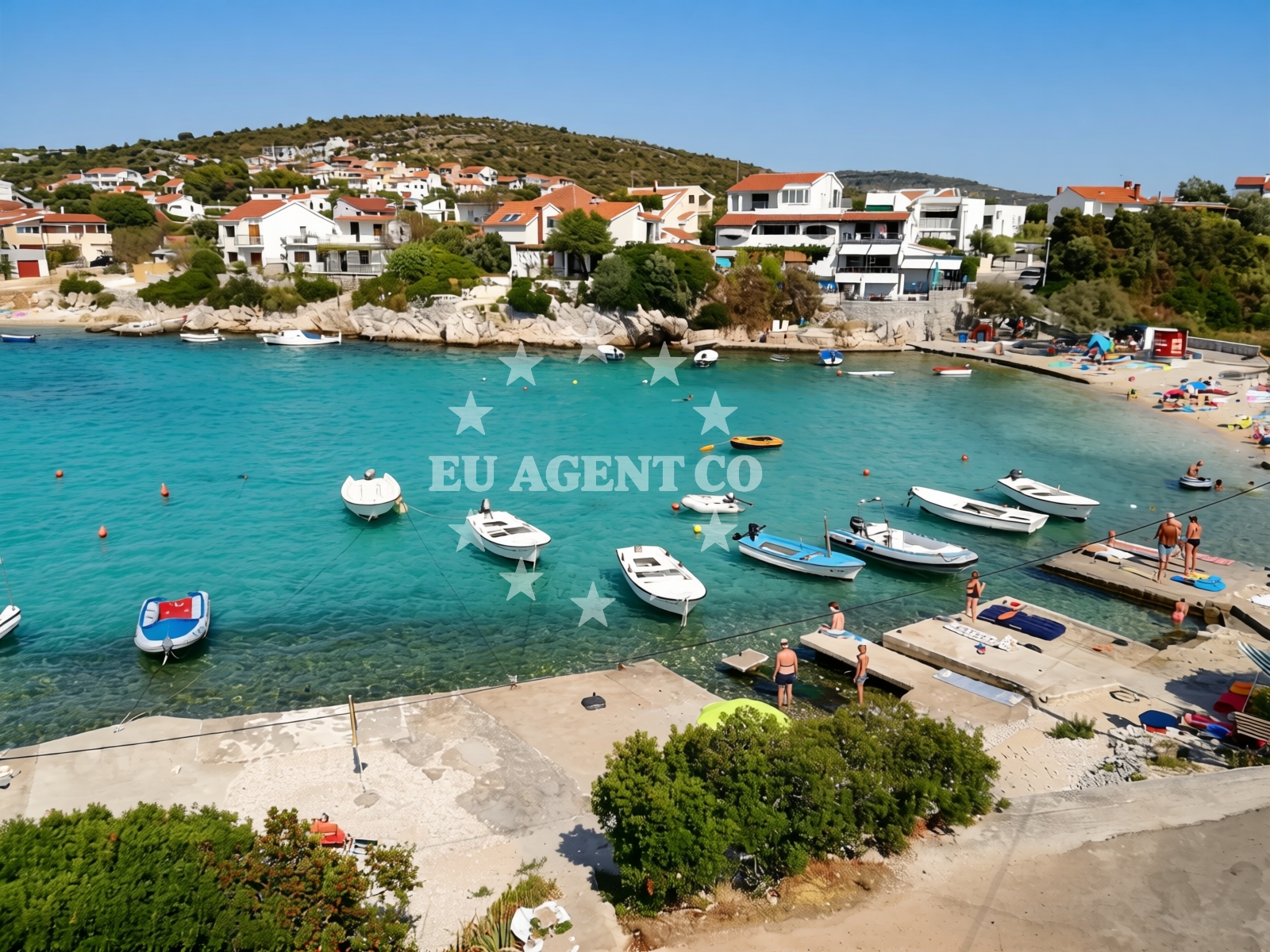 Sea and coastal view of Kanica beach II in Kanica 213 A, Zaglavice