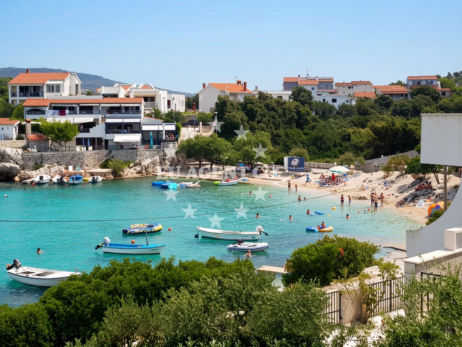 Beach facilities and surroundings at Kanica beach II in Kanica 213 A, Zaglavice