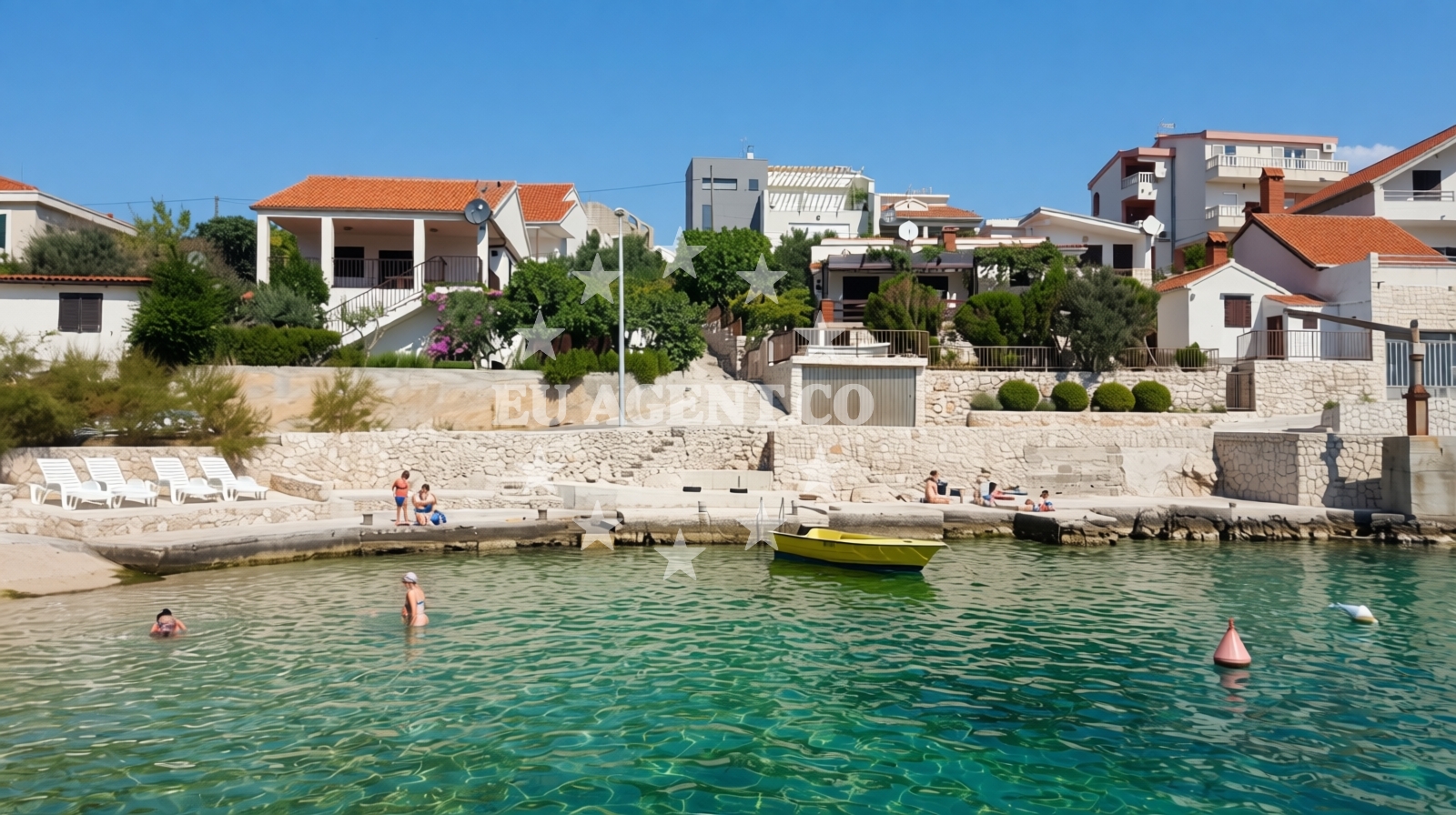 Shoreline and swimming area at Kanica beach III in Kanica 213 A, Zaglavice