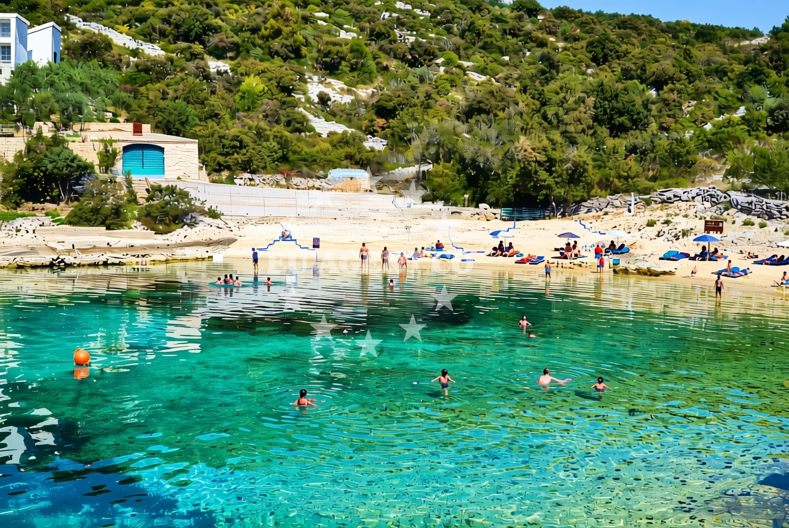 Sea and coastal view of Kanica: beaches and coves (5) in Kanica