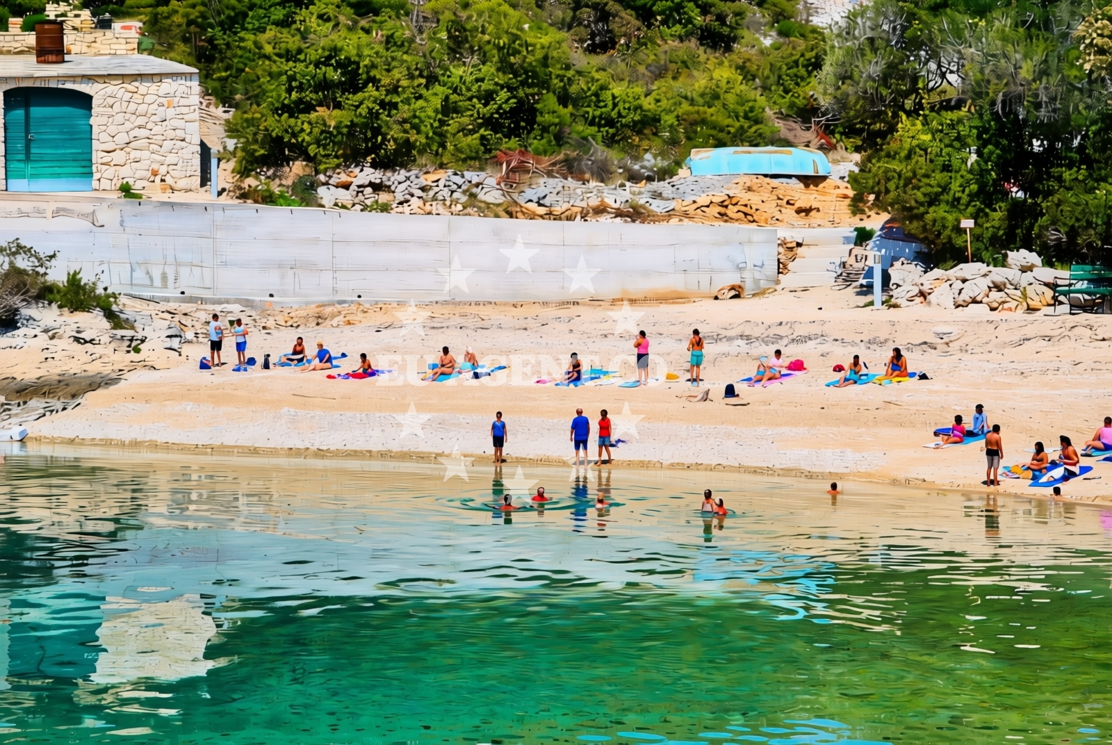 Beach facilities and surroundings at Kanica: beaches and coves (5) in Kanica