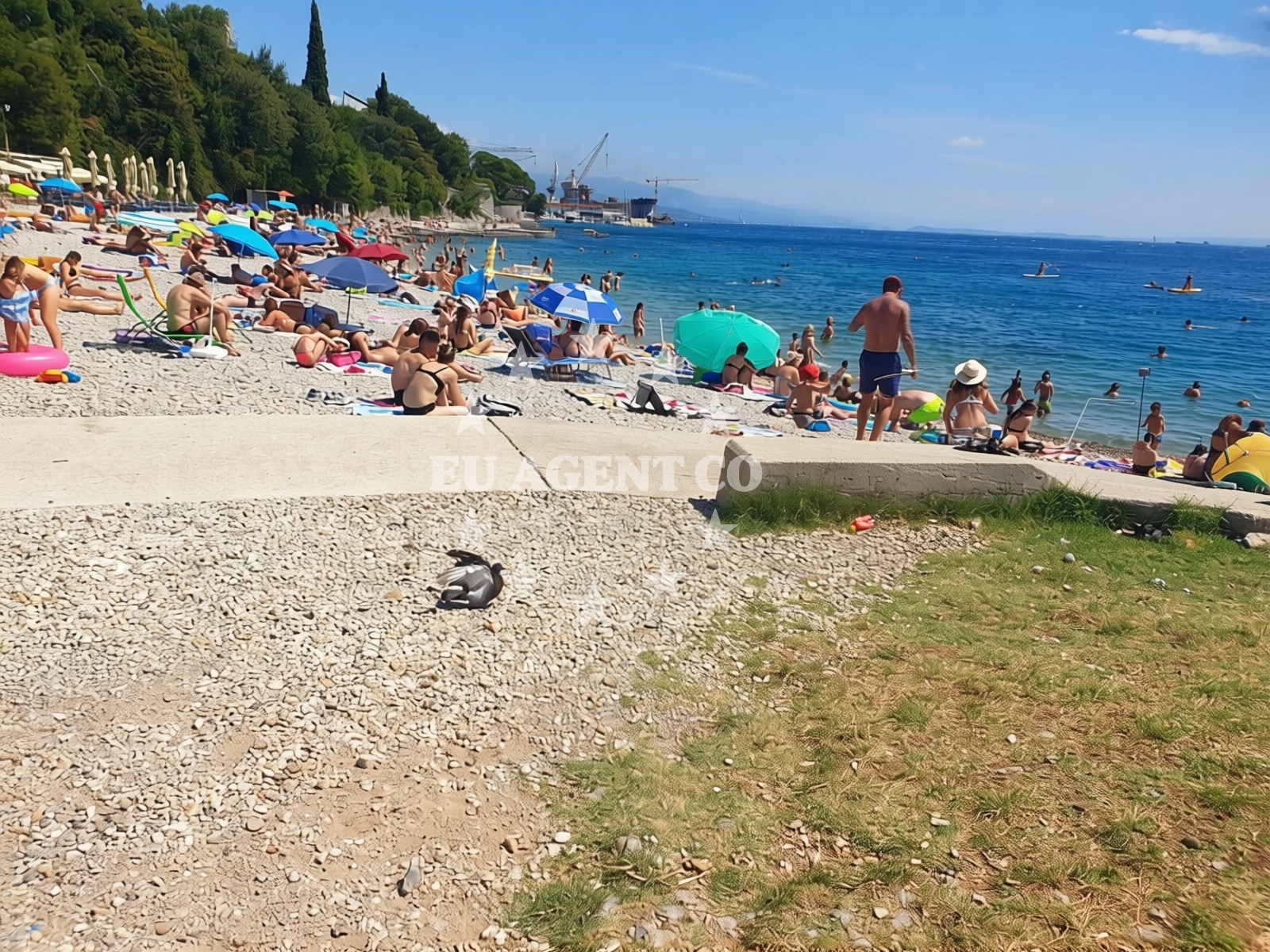 Beach facilities and surroundings at Kantrida beach in 21 Labinska ulica, Rijeka