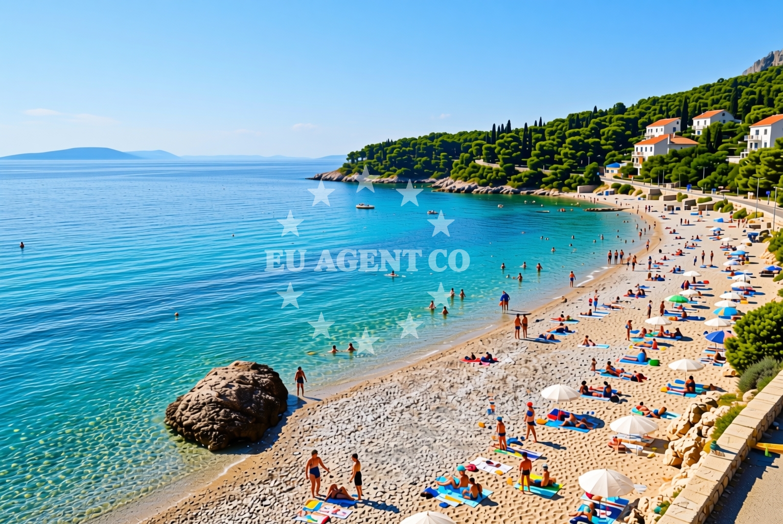 Sea and coastal view of Kapeć sjever, Podaca Beach in Kapeć sjever