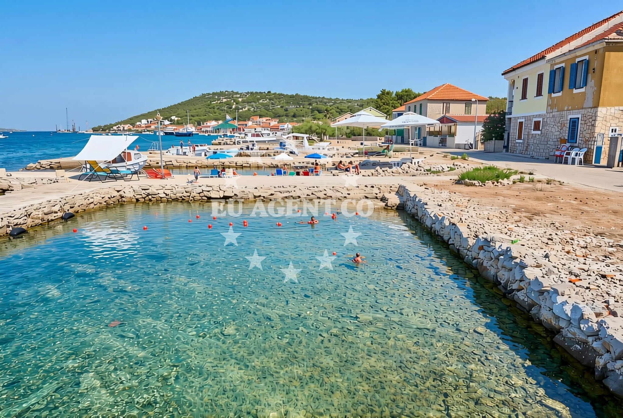 Beach facilities and surroundings at Kaprije (Kaprije): beaches and coves (7) in Kaprije (Kaprije)