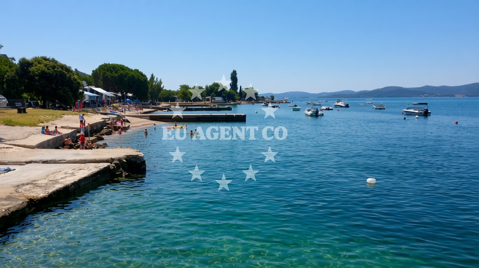 Sea and coastal view of Karavany Sveti Petar