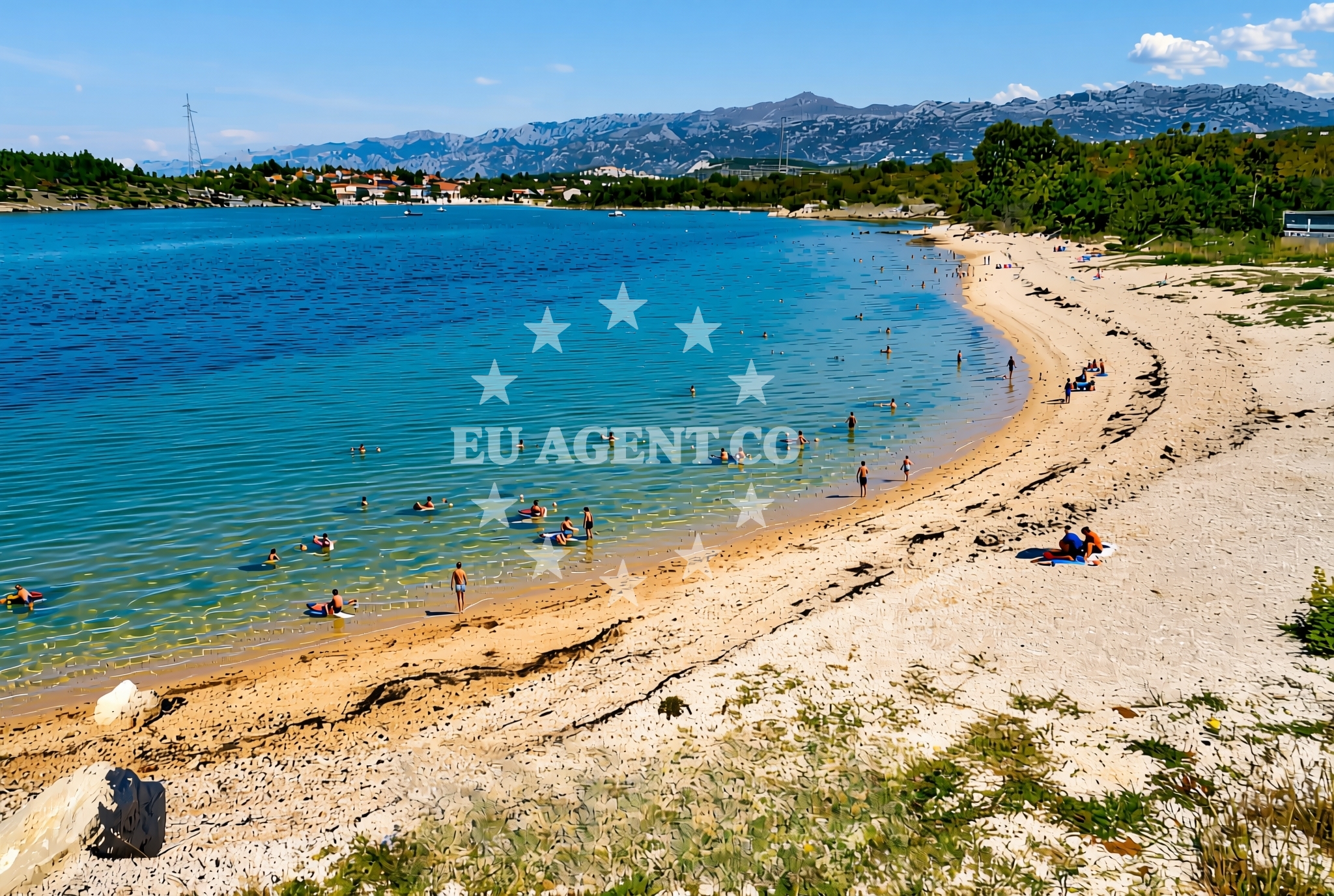 Beach facilities and surroundings at Karinsko more III in Zadarska 5, Zadar-Šušnjar
