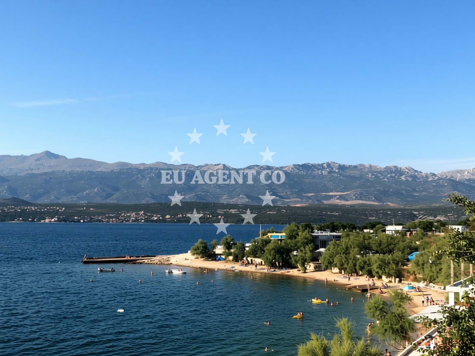 Beach facilities and surroundings at Karinsko more IV in Elizabete Kotromanic 97A, Novigrad Dalmatia