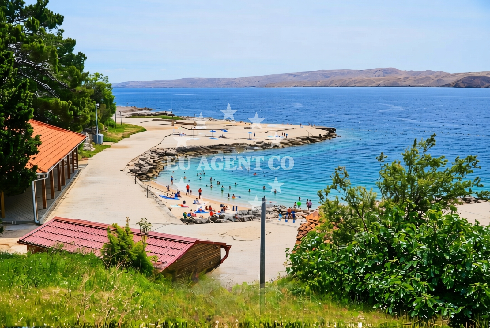 Additional view of Karlobag beach in Varos 19, Karlobag