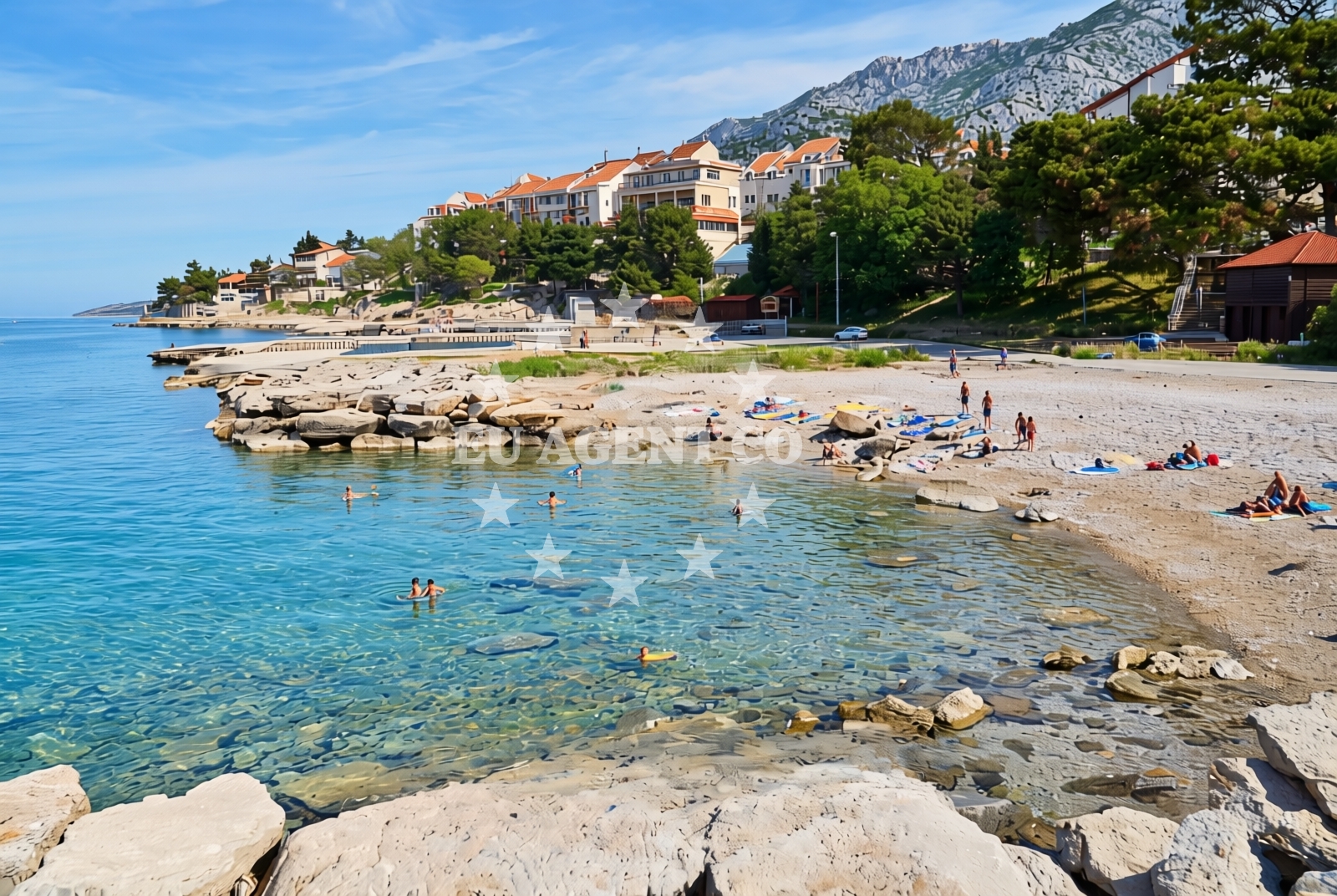 Additional view of Karlobag beach in Varos 19, Karlobag