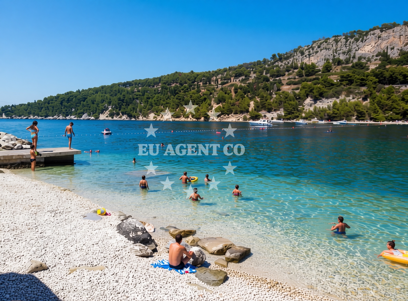 Overview of Kasjuni Beach in Šetalište Ivana Meštovića 71, Split
