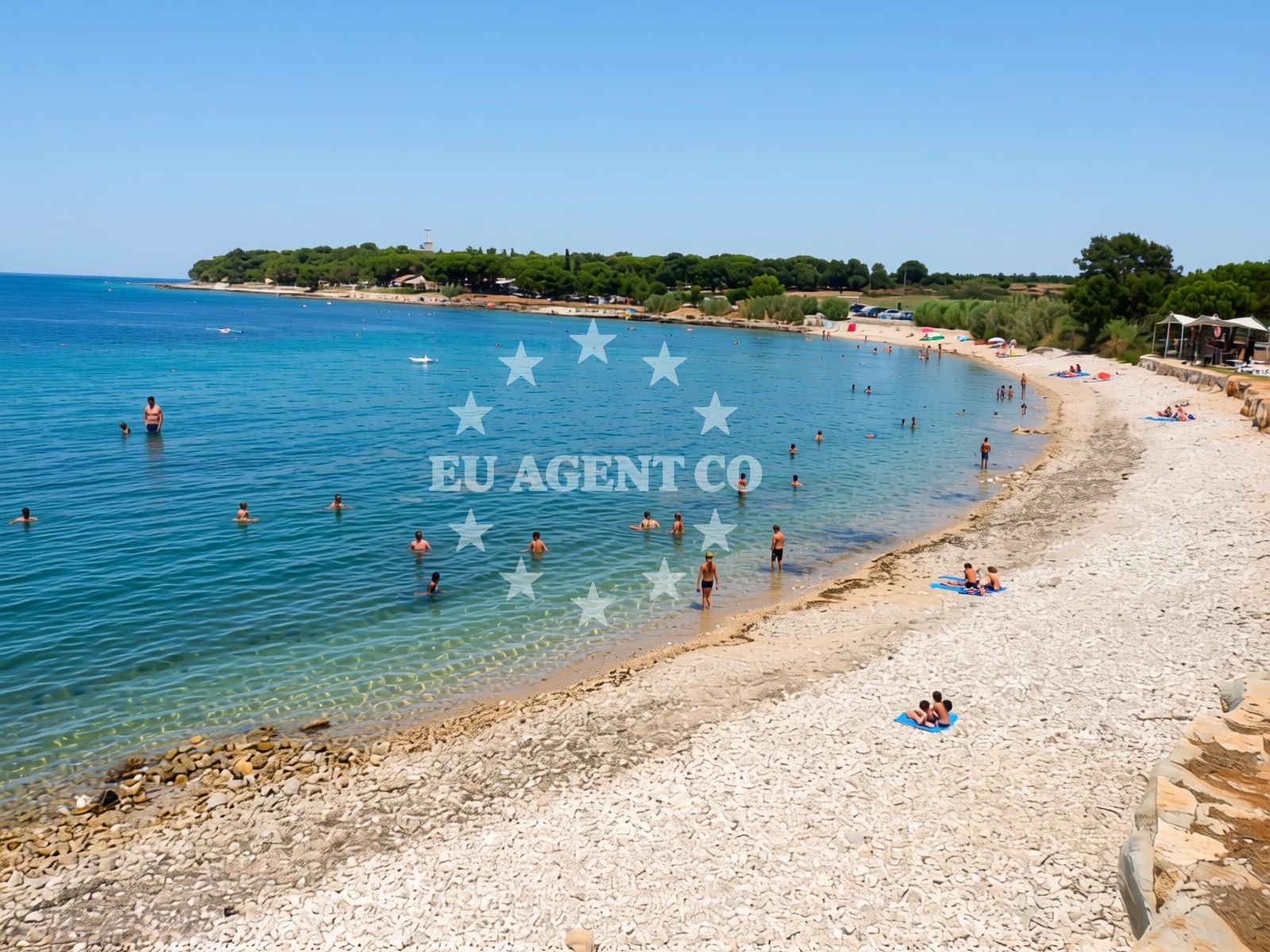 Additional view of Kastanija beach in Kastanija 1, Novigrad Istria