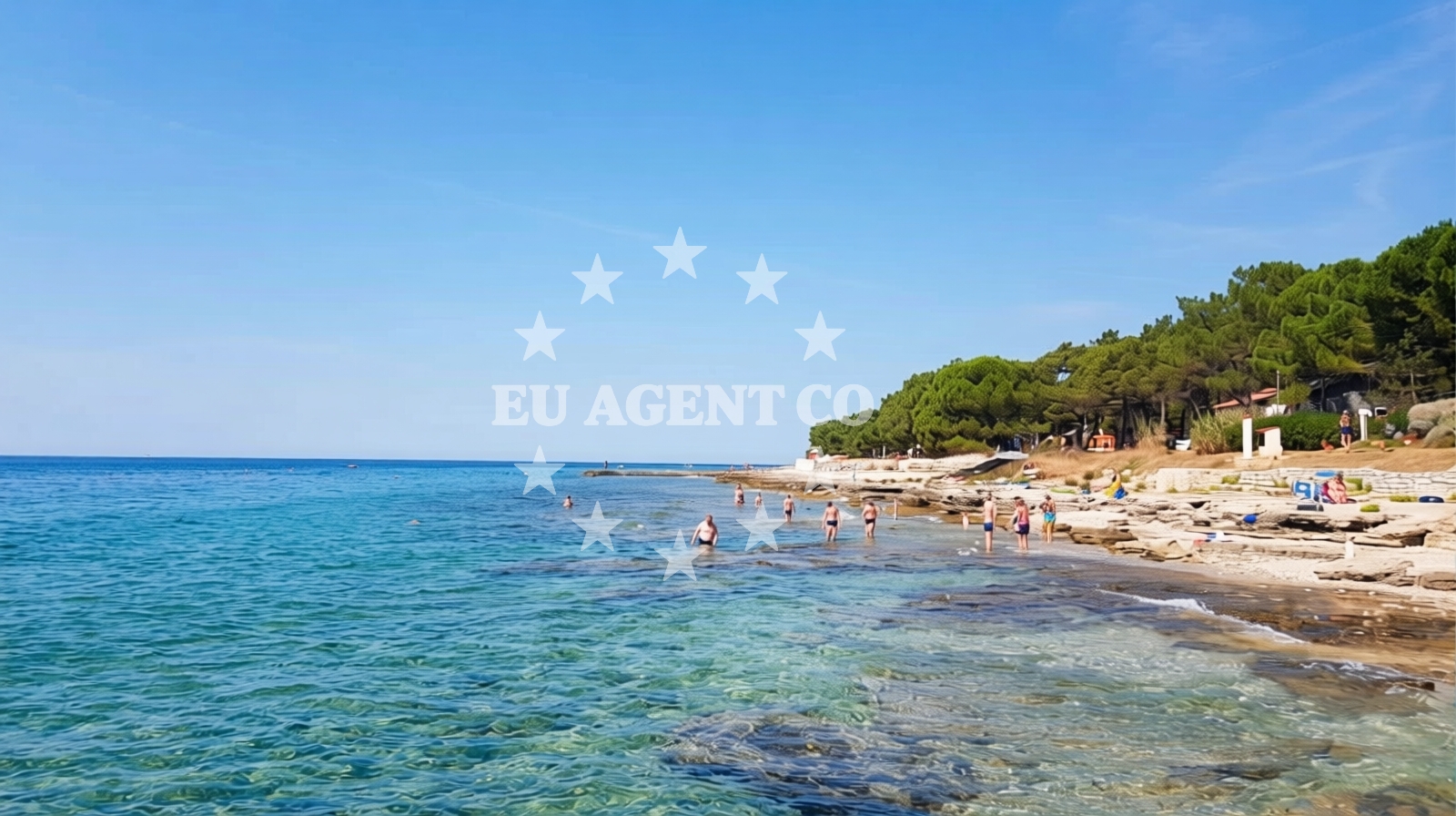 Additional view of Kastanija beach in Kastanija 1, Novigrad Istria