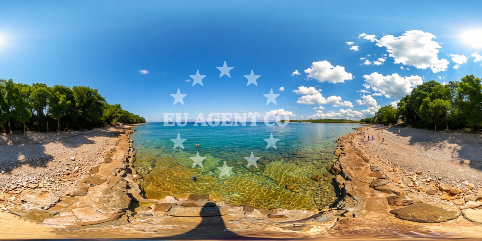 Additional view of Kastanija beach in Kastanija 1, Novigrad Istria