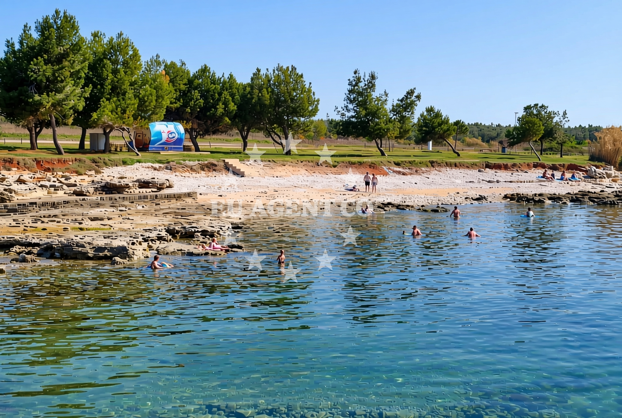 Additional view of Kastanija beach in Kastanija 1, Novigrad Istria