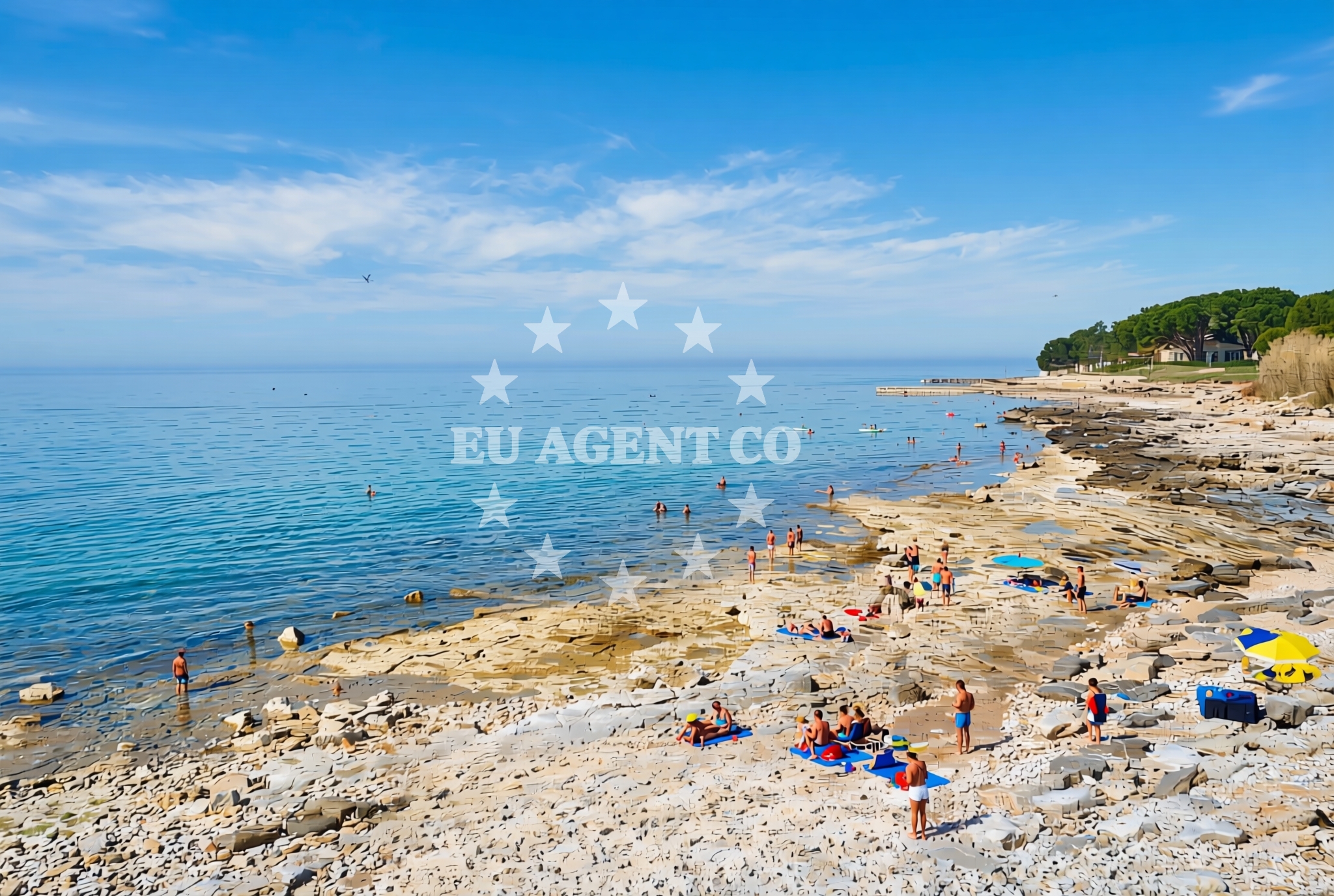 Additional view of Kastanija beach in Kastanija 1, Novigrad Istria