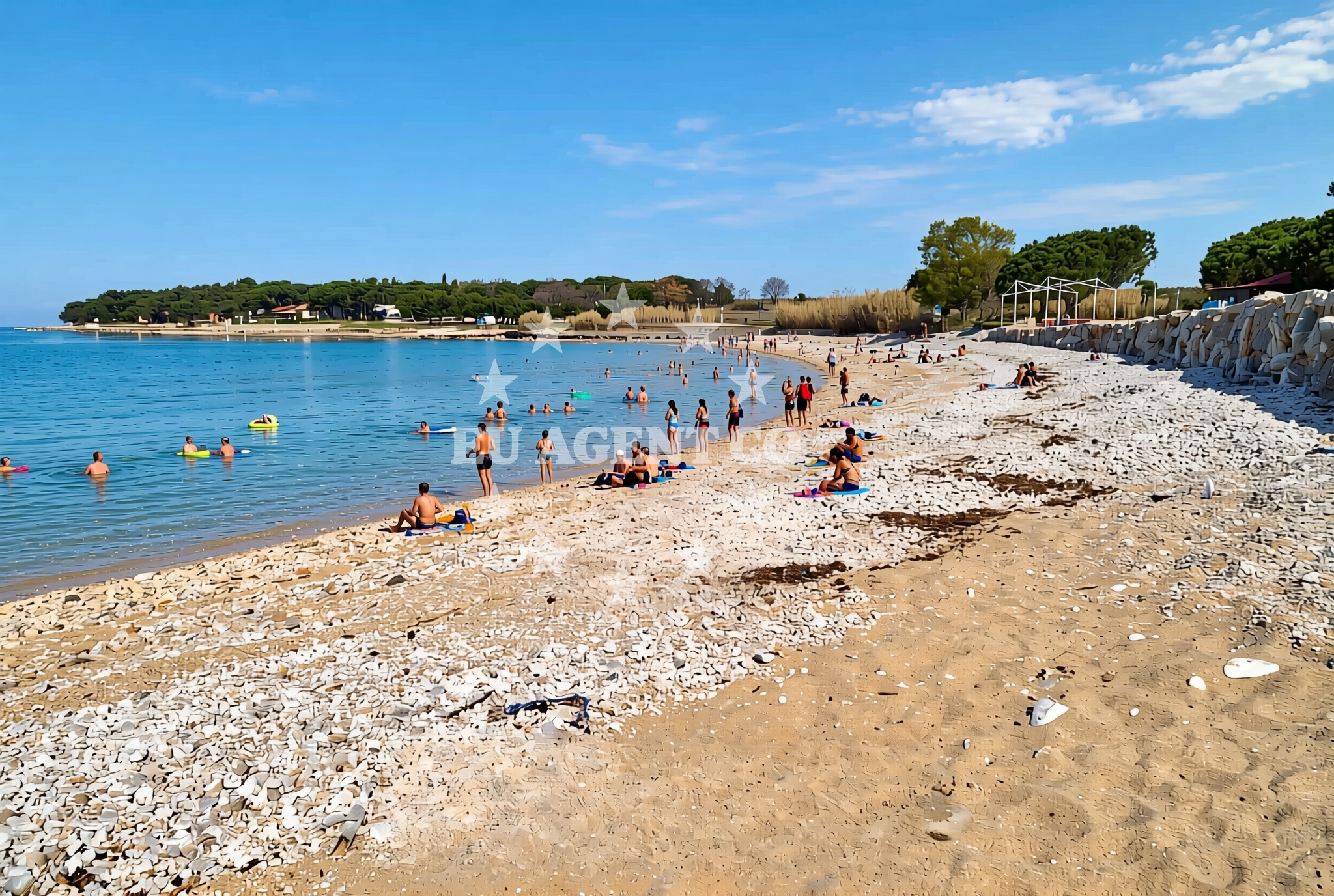 Additional view of Kastanija beach in Kastanija 1, Novigrad Istria