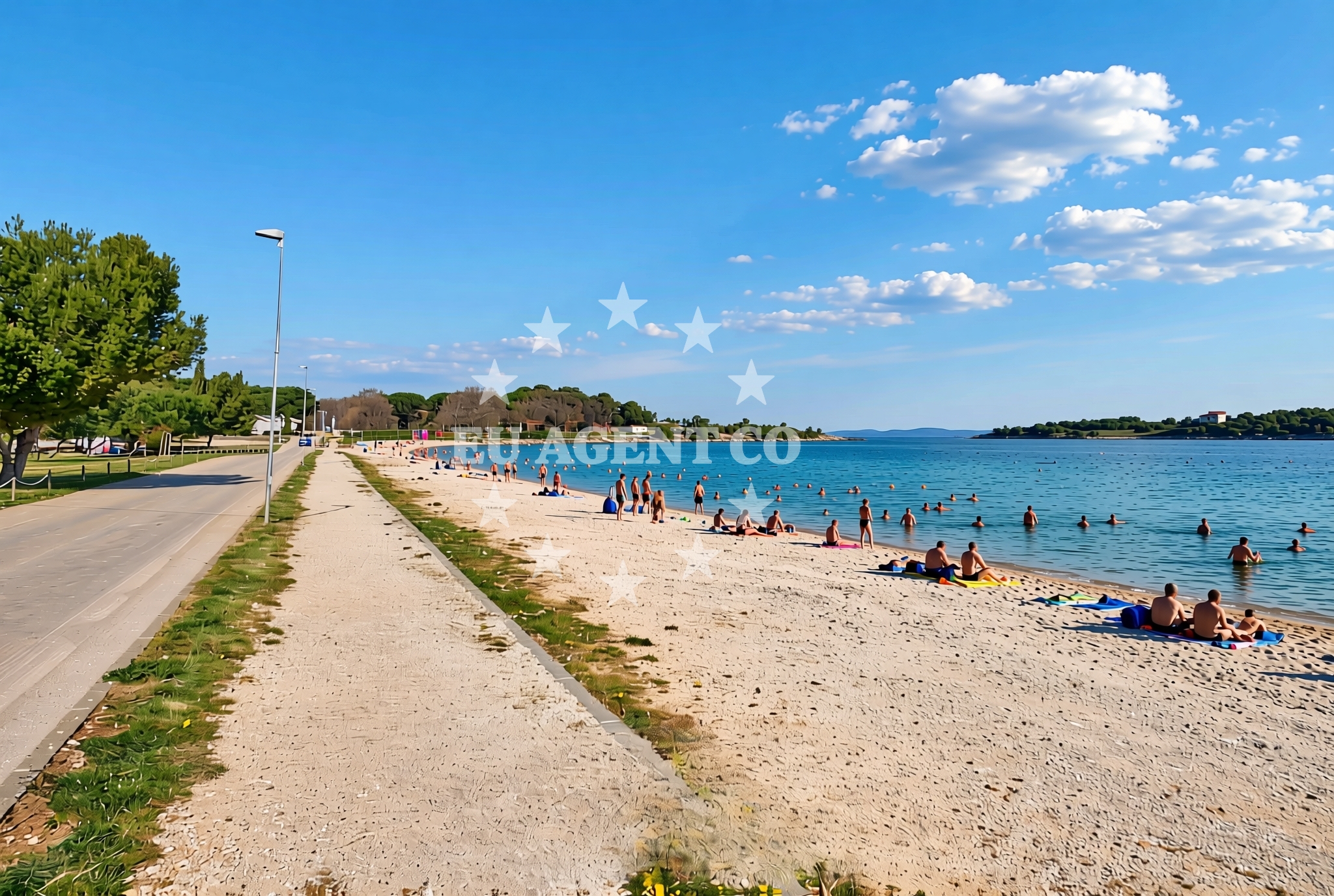 Additional view of Kastanija beach in Kastanija 1, Novigrad Istria