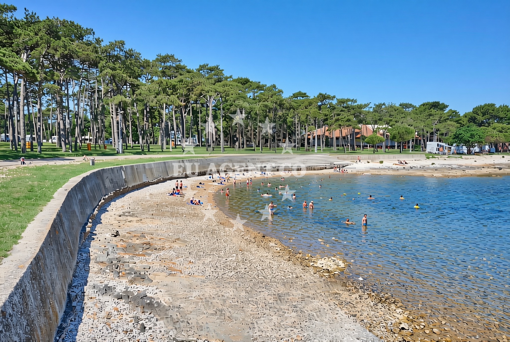 Overview of Kašteja istok, Medulin Beach in Kašteja istok
