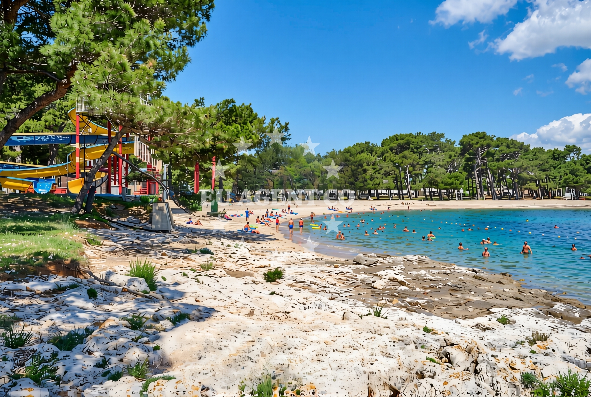 Sea and coastal view of Kašteja istok, Medulin Beach in Kašteja istok
