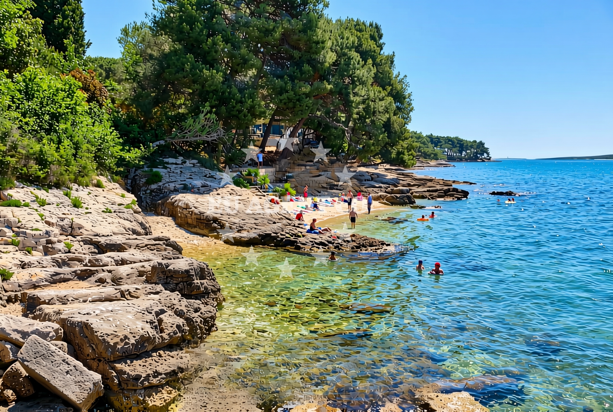 Overview of Kašteja zapad, Medulin Beach in Kašteja zapad
