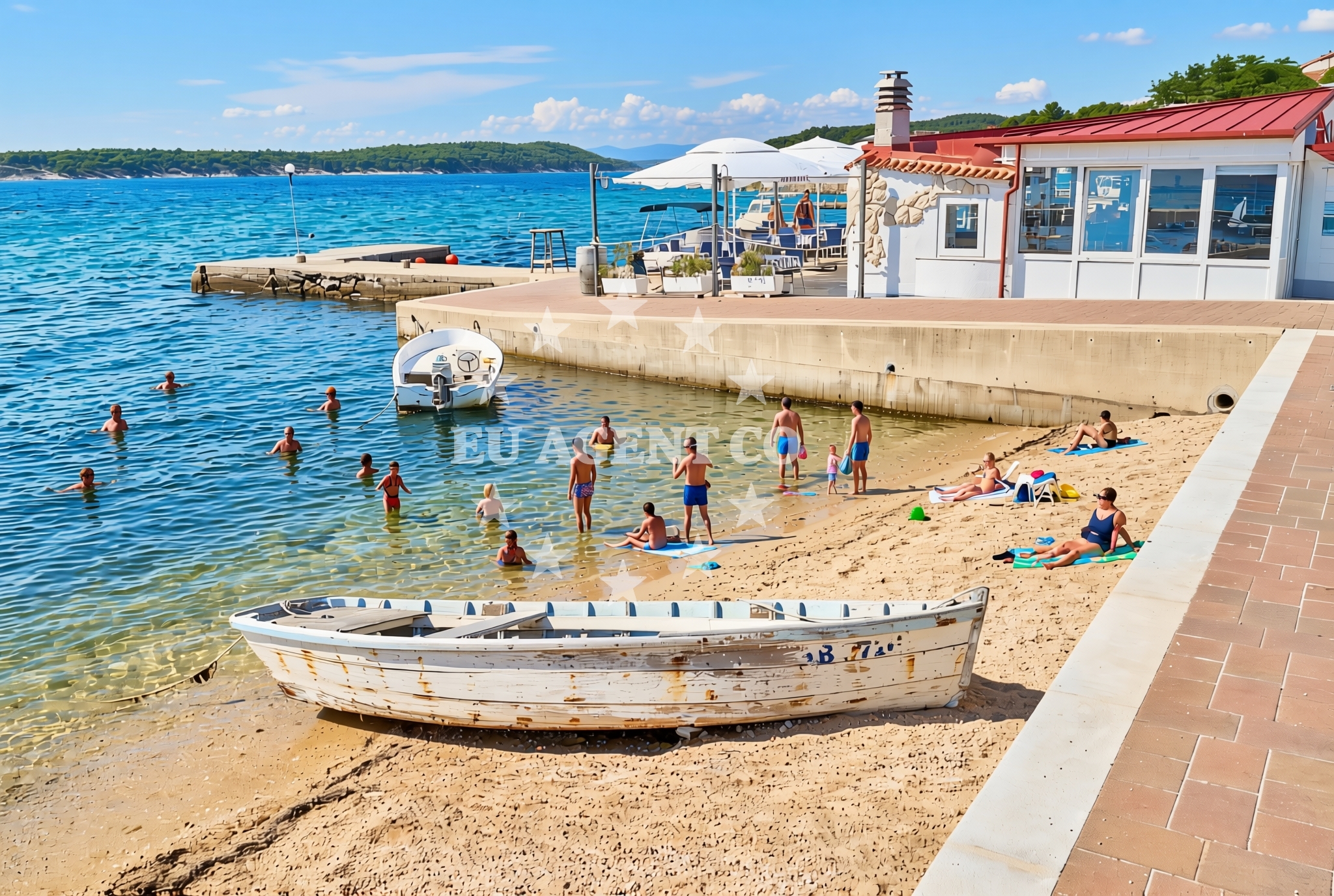 Additional view of Kaštel istok, Barbat na Rabu (Rab) Beach in Kaštel istok